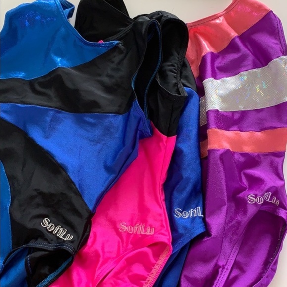 BRAND NEW 10 piece BUNDLE of Girl Gymnastics Leotards - Picture 2 of 5